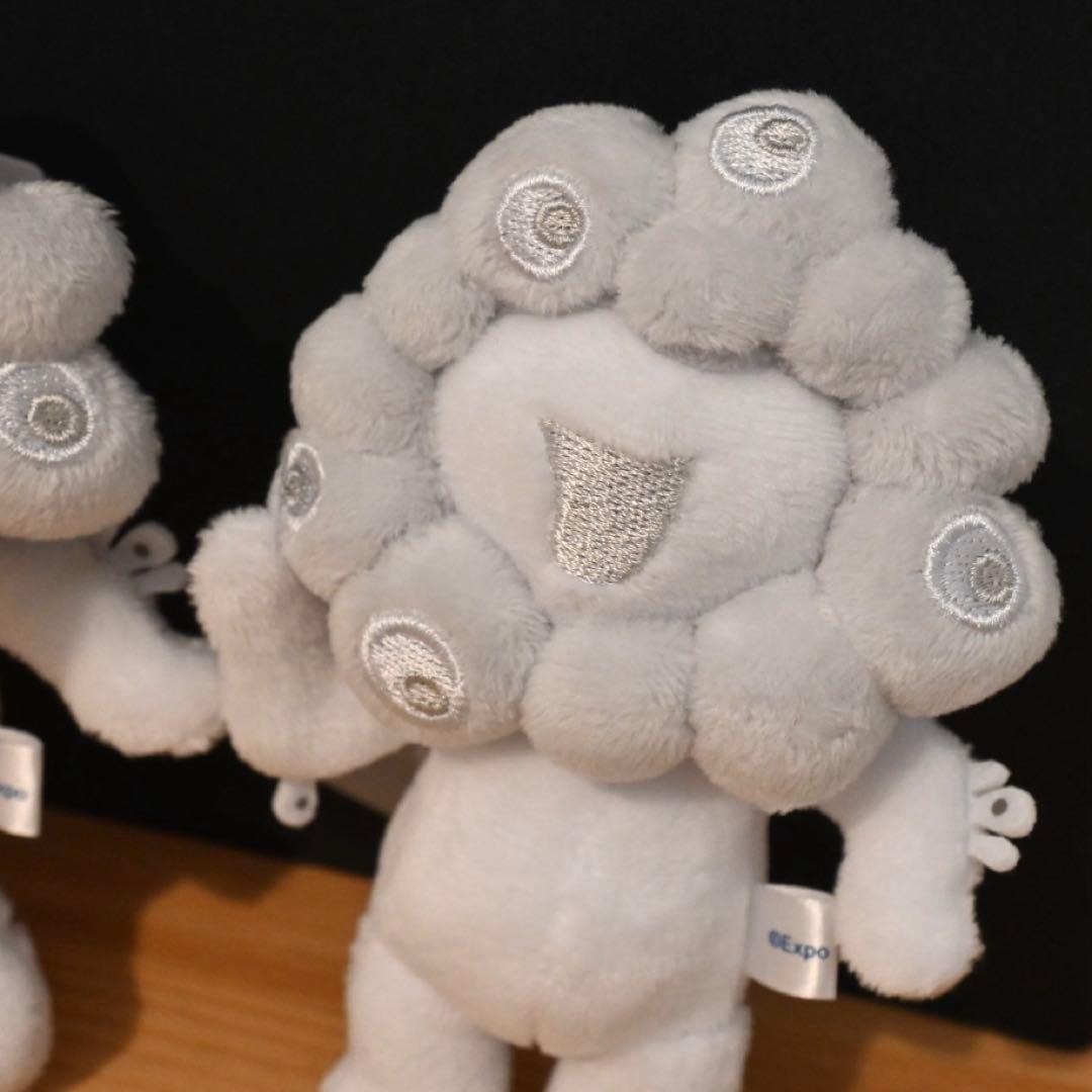 白ミャクミャク ボールチェーンマスコットA B C ぬいぐるみ　キーホルダー