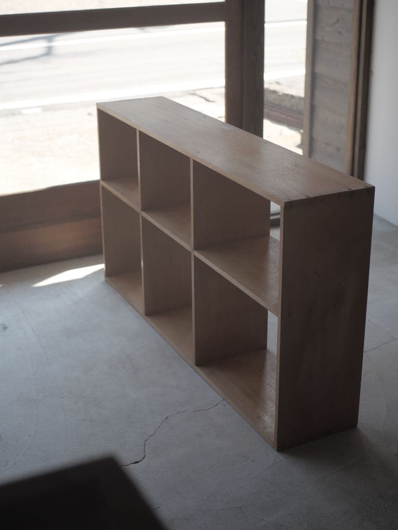 マス目棚　棚　収納　ラック　本棚　古家具　古道具　アンティーク　昭和レトロ