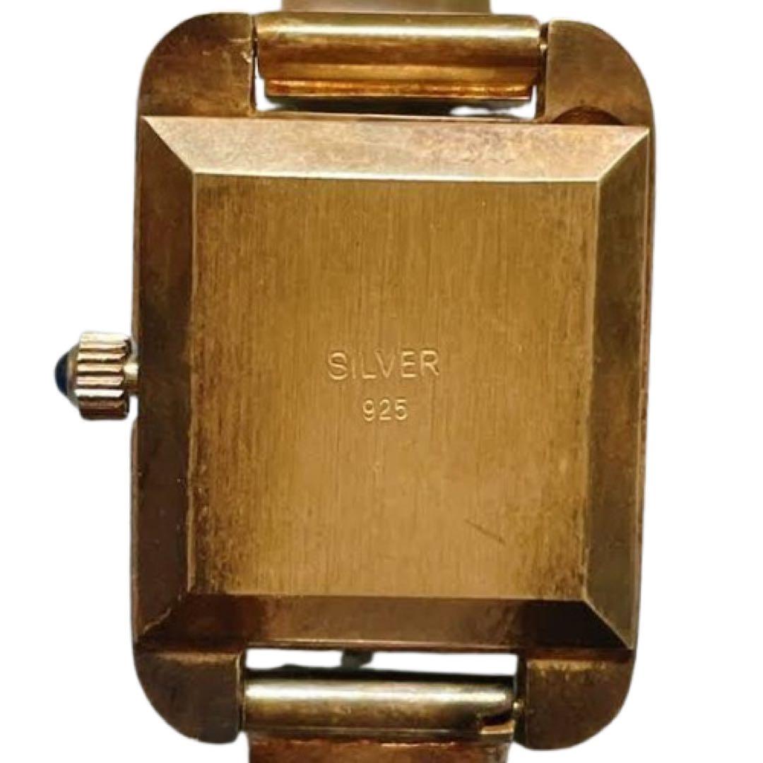 激レアデザイン【ital-chic】オールシルバー925 アンティーク腕時計