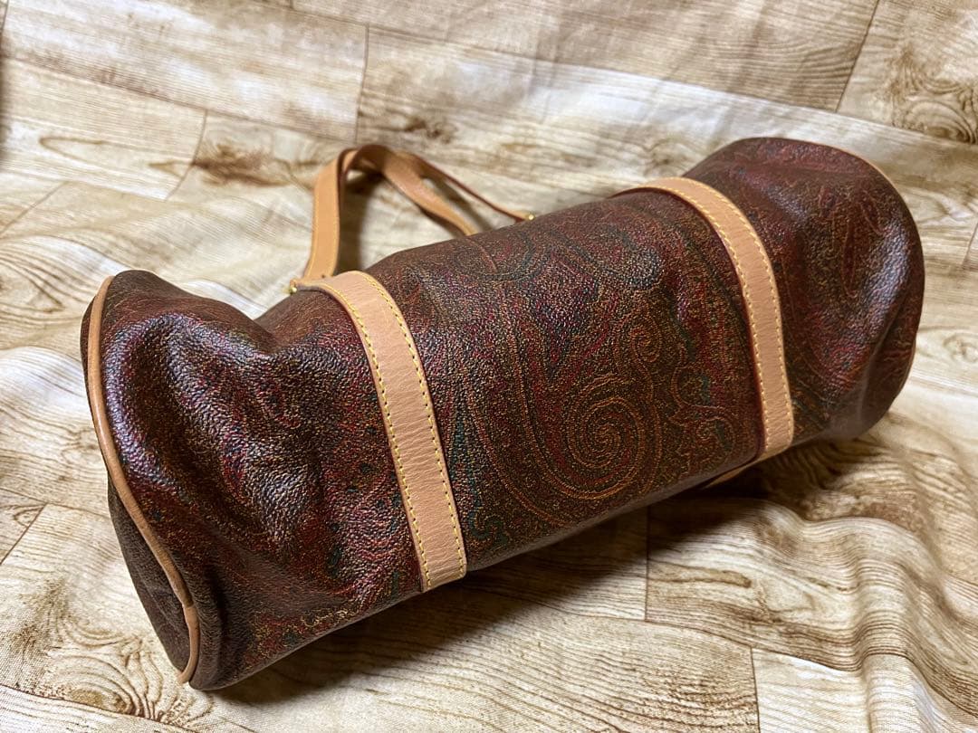 ブラウンレザー ボストンバッグ 鍵付き