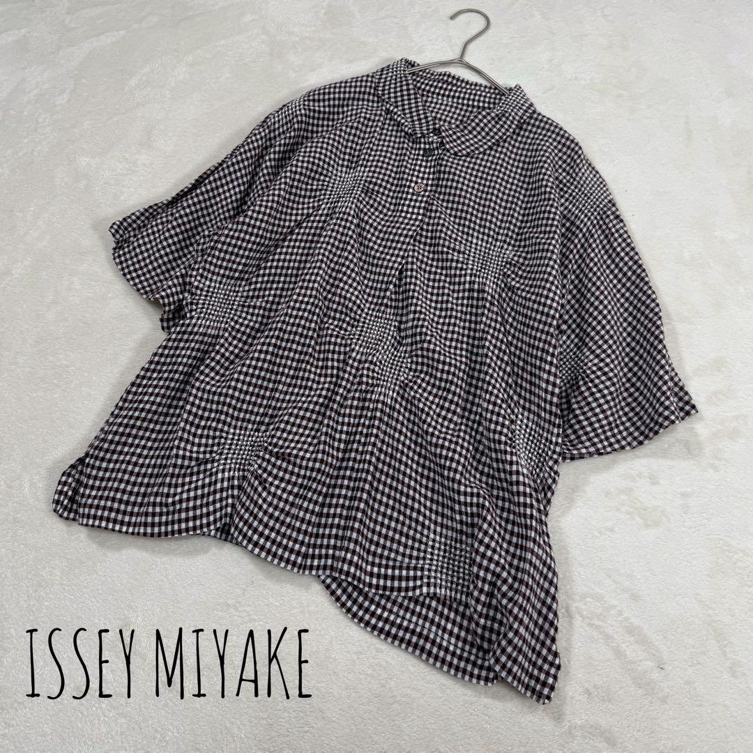 Haat ISSEY MIYAKE ランダム プリーツ シャツ チェック