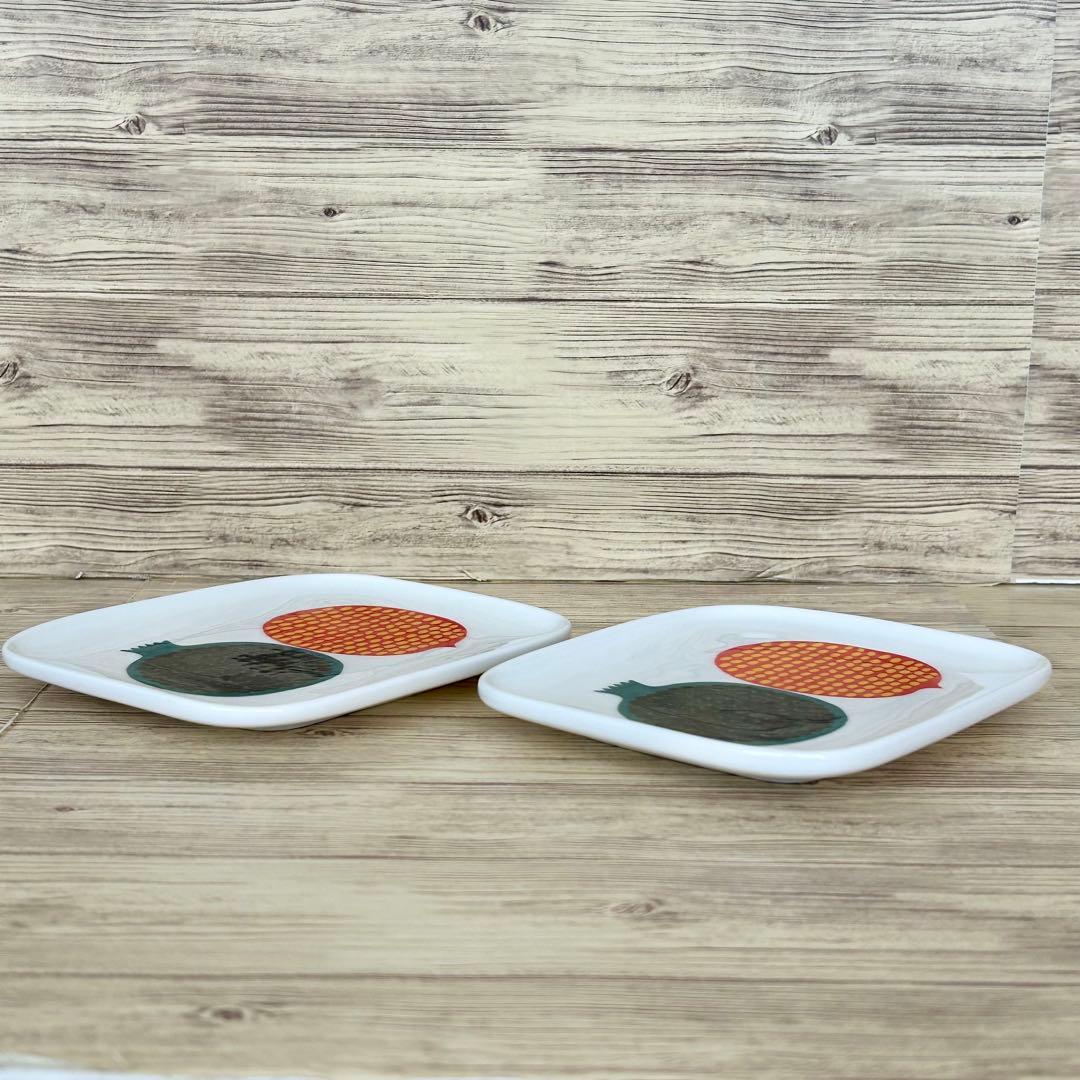 セール❗️marimekkoマリメッコ コンポッティ スクエアプレート2枚セット