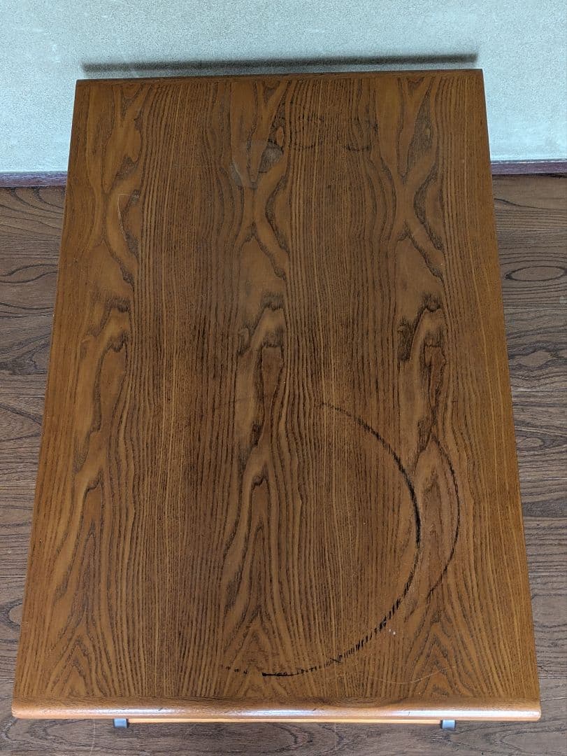 オスロ　リフティング・テーブル　オーク　昇降機構ガス抜け