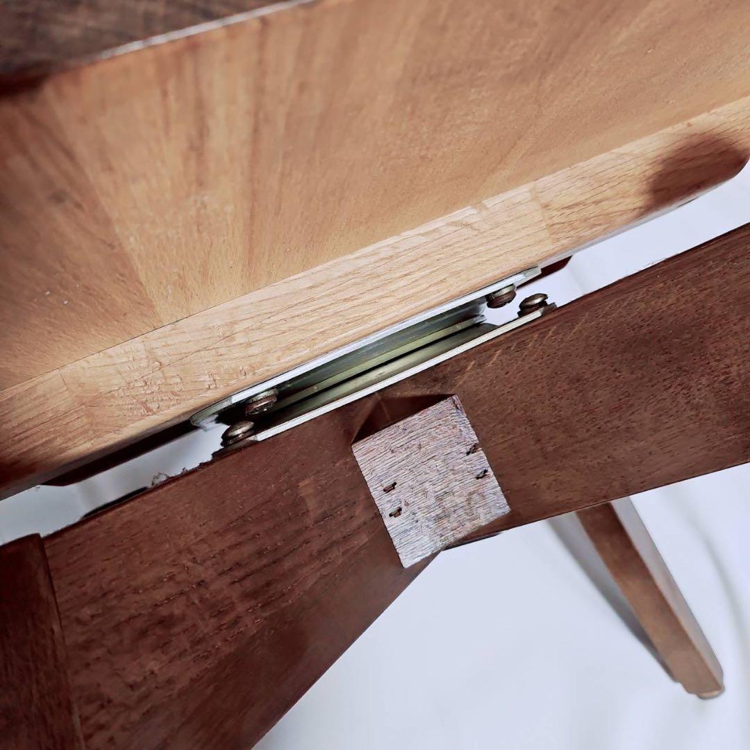 【アンティーク】飛騨家具 イバタインテリア 回転式ダイニングチェア 2脚セット