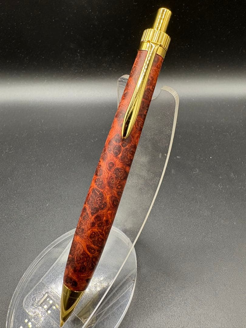 501超極上　本花梨　瘤杢　木軸シャーペン　ボールペン