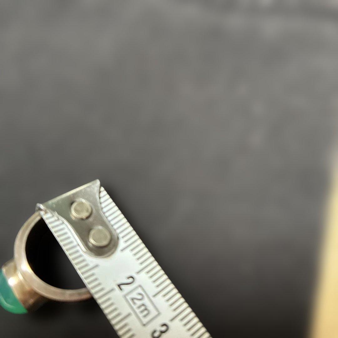 ジョージジャンセン　グリーンアゲートシルバーリング　　美品