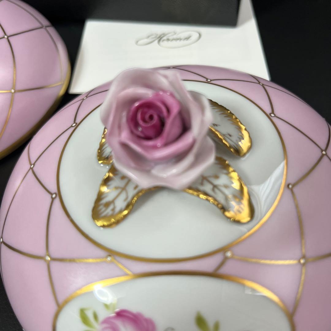 ［新品］Herend♡メモリアルローズ♡カバードボックス、ボンボニエール小物入れ