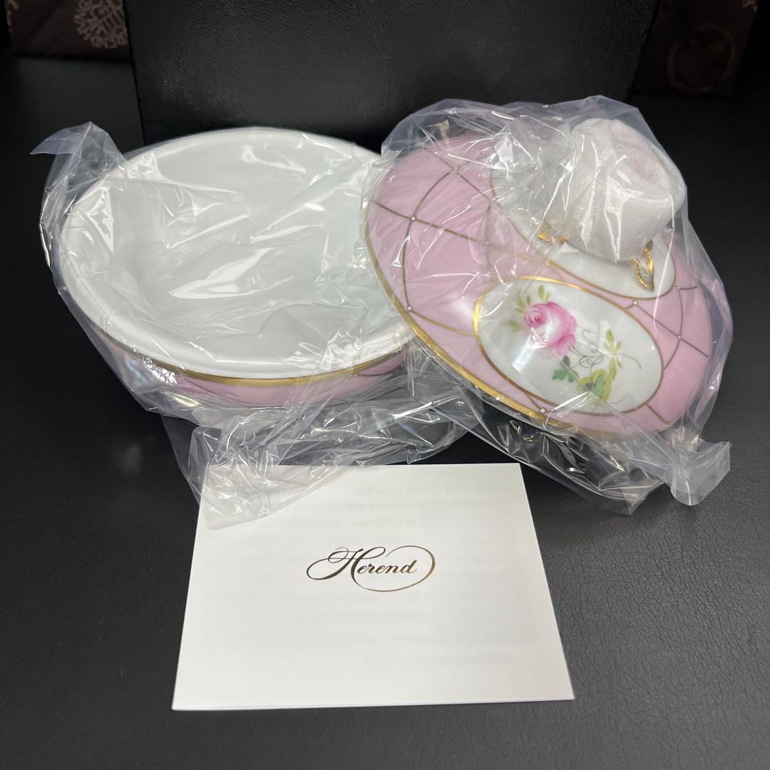 ［新品］Herend♡メモリアルローズ♡カバードボックス、ボンボニエール小物入れ