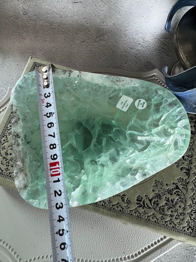 ナチュラル感ある　美しい　万能　フローライト　ボウル　グリーン　デンドリック入り