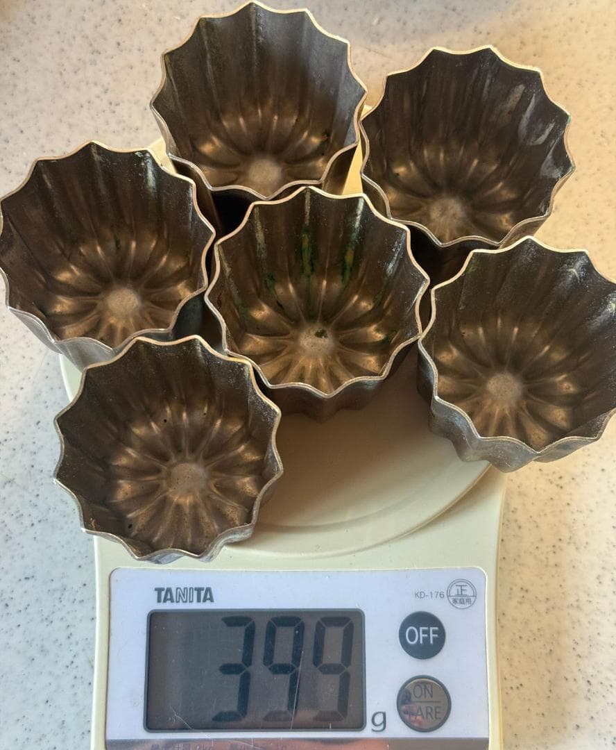 銅製 カヌレ型 ６個セット