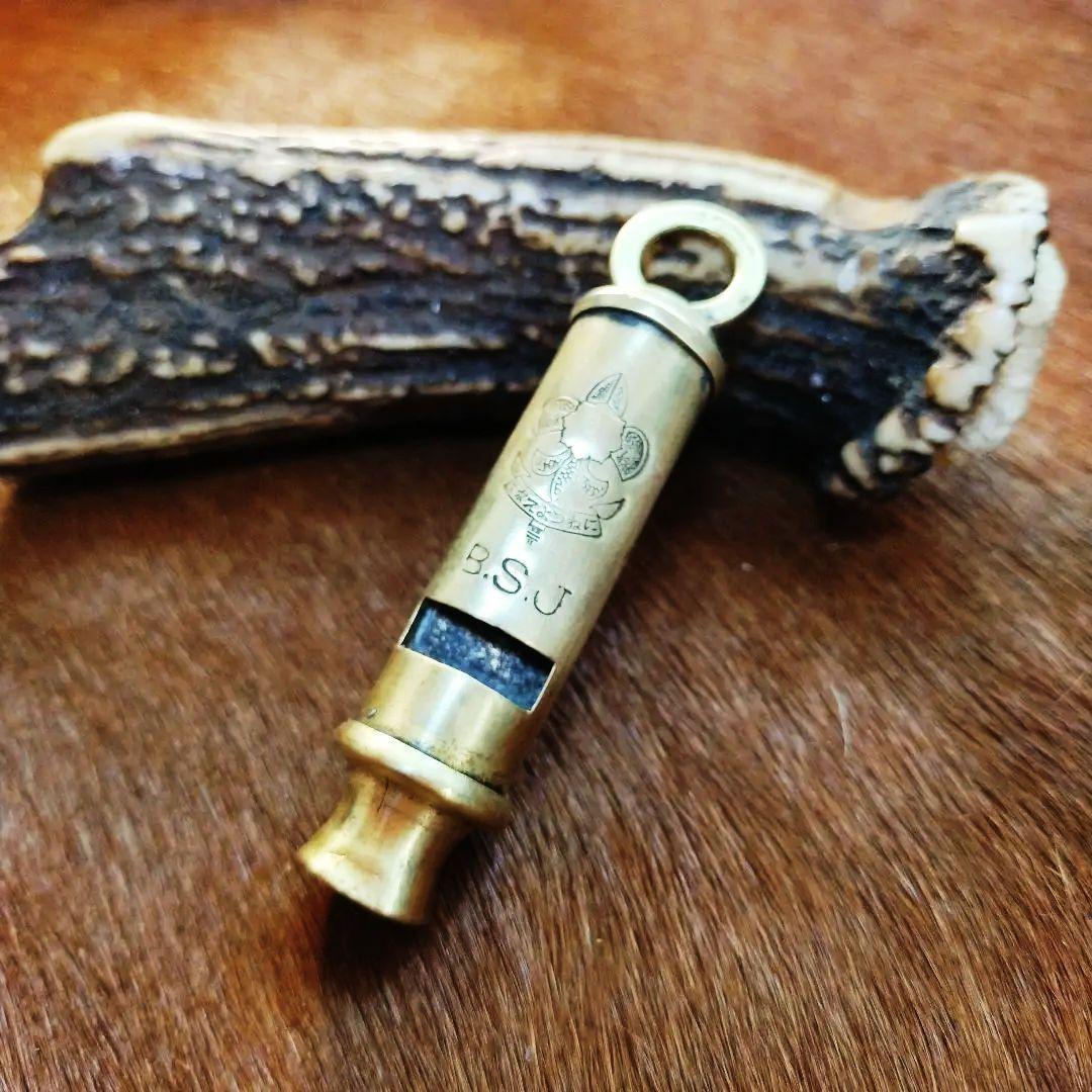 【希少】ヴィンテージブラスホイッスル　ボーイスカウトジャパン