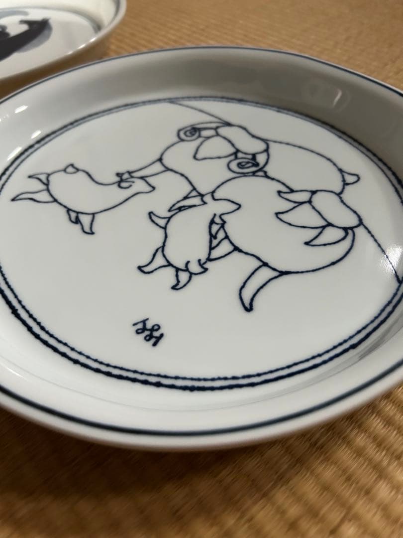 無汸庵　むほうあん　綿貫宏介　絵皿　２枚