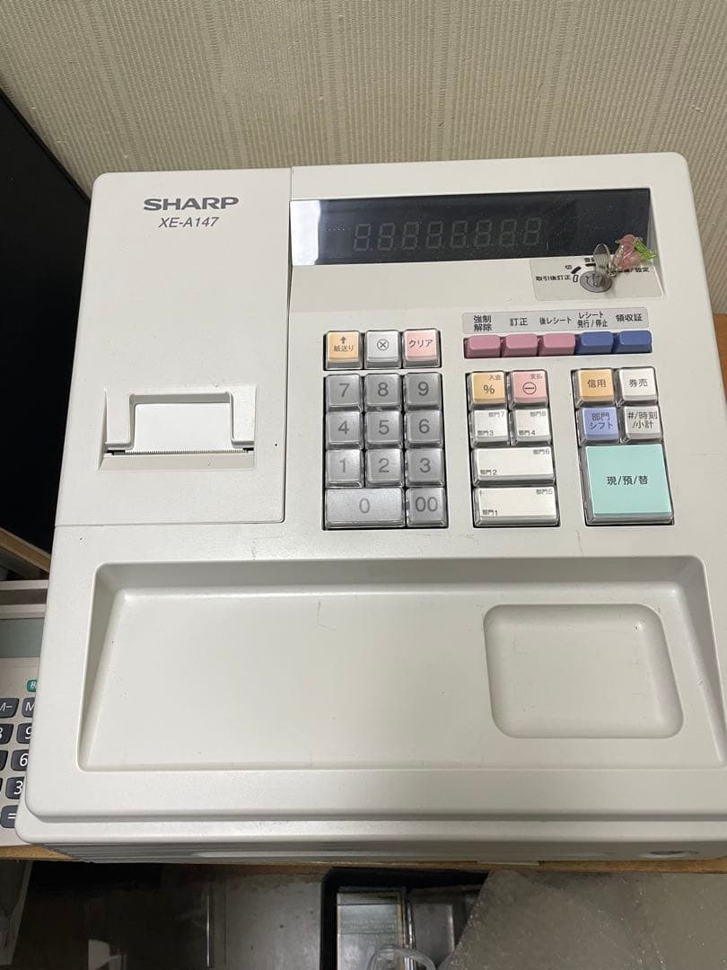 美品　レジスター　XE-A147 w ホワイト　白　ロール