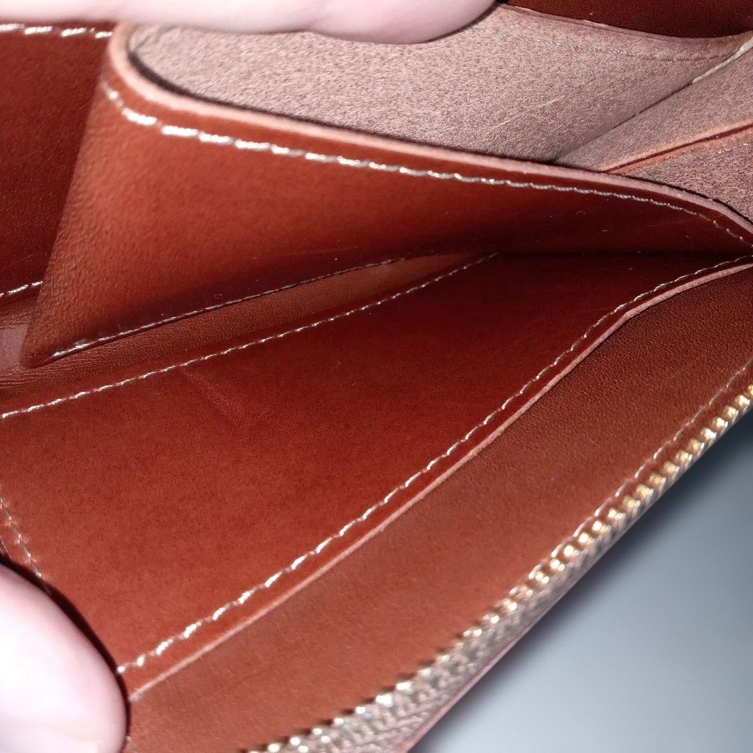 土屋鞄　財布　ケース　ディアリオ　L字ファスナー　ブラウン　ミニ財布