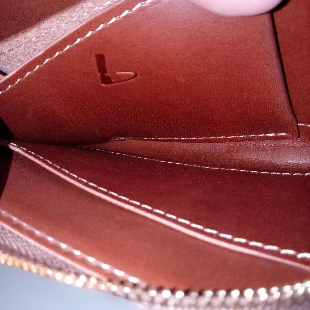 土屋鞄　財布　ケース　ディアリオ　L字ファスナー　ブラウン　ミニ財布