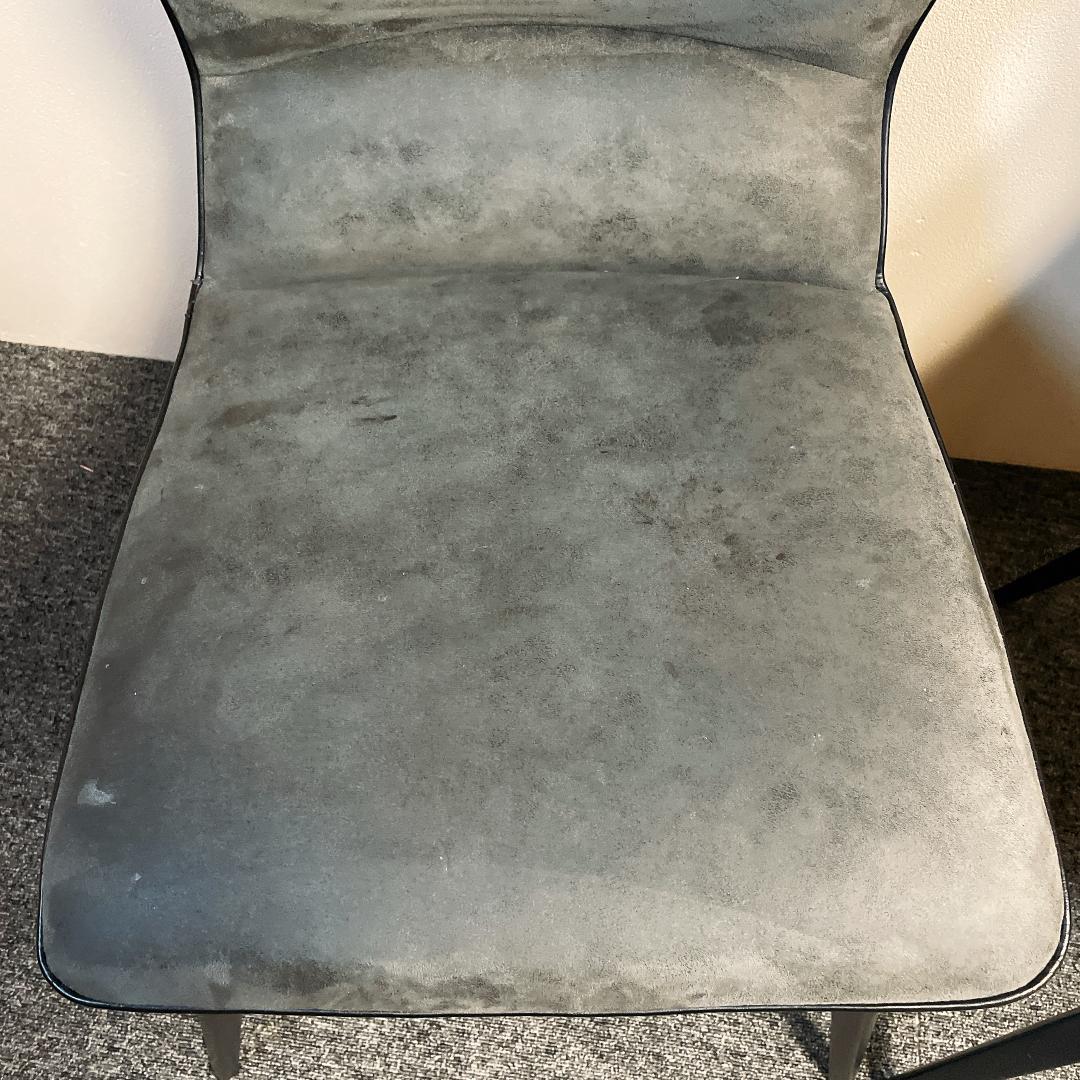 ４脚　セラミクス GY ラウンドチェア　オートリターン式　回転　ダイニングチェア