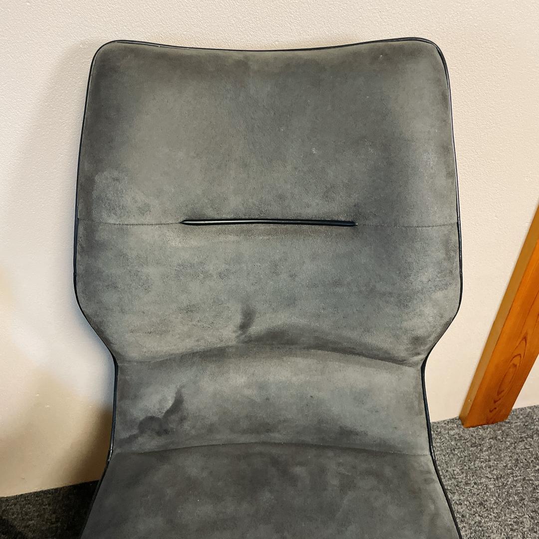 ４脚　セラミクス GY ラウンドチェア　オートリターン式　回転　ダイニングチェア