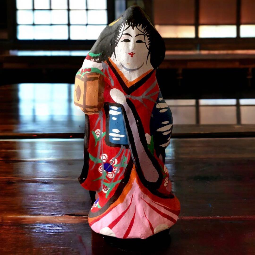 古玩 青森県 廃絶 郷土玩具 青森名玩 青森張子人形① 福原英治郎 花魁  民藝