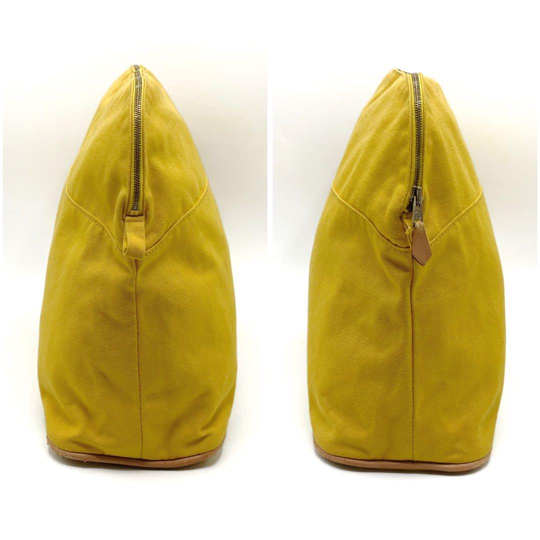 美品✨ エルメス キャンバス ボリードポーチ TGM イエロー