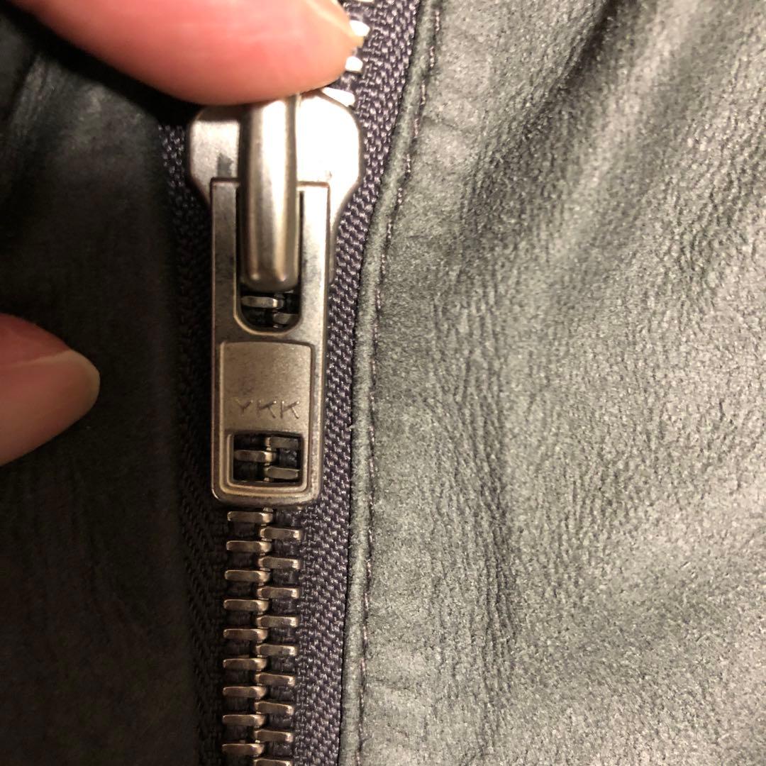 ヘルムートラング グレー ペーパーレザー ジャケット