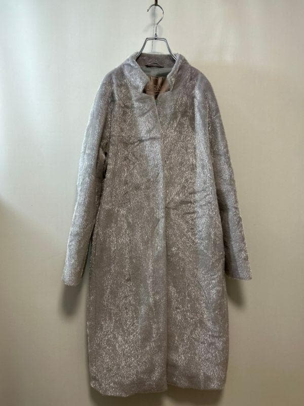 HERNO グレー ベルト付きロングコート