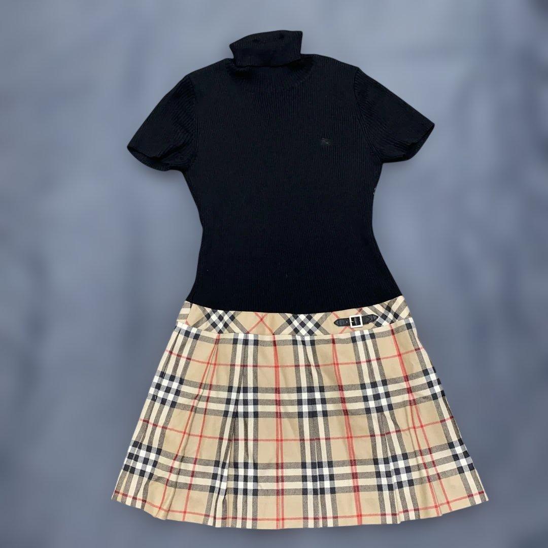 BURBERRY バーバリー ワンピース キッズ ニット 160 ノバチェック