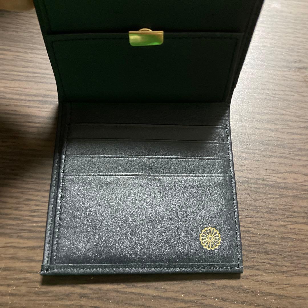 皇居財布　皇居　二つ折り財布　レザーウォレット　革財布