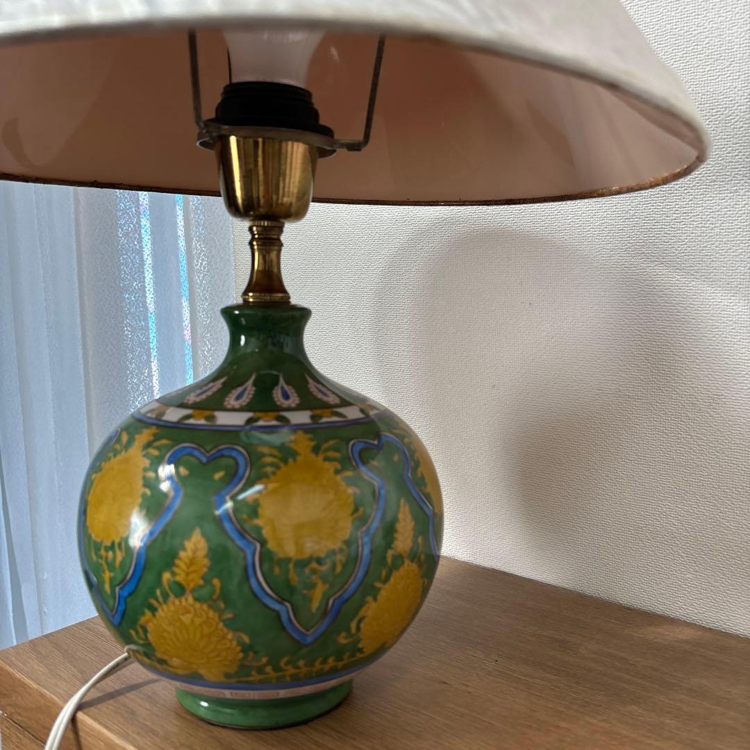 ベッドサイドライト フロアライト 照明　アジアンテイスト 陶器　テーブルランプ