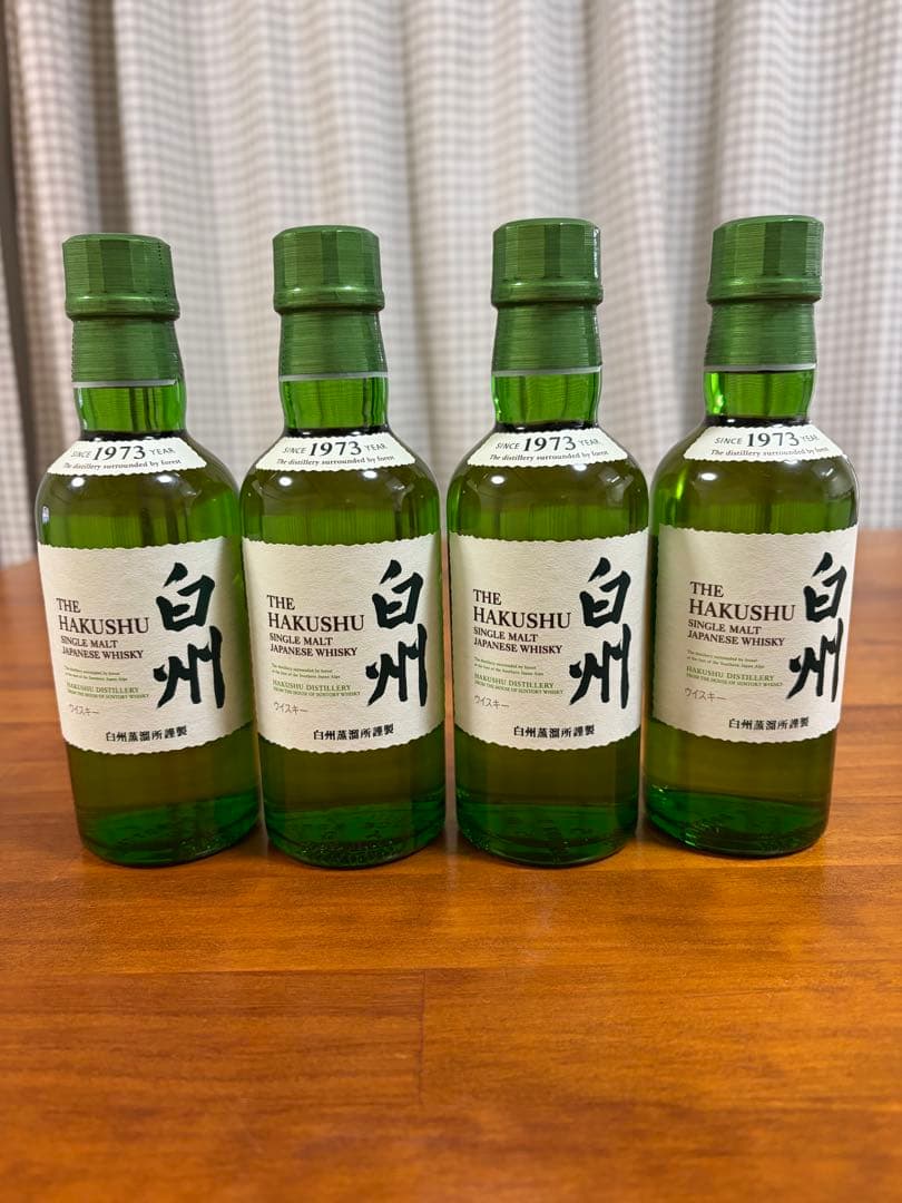サントリーウイスキー白州180mlミニボトル4 本セット