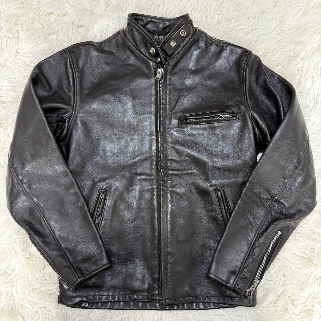アキラ様⭐️Schott ショット シングル ライダース レザー 641 黒