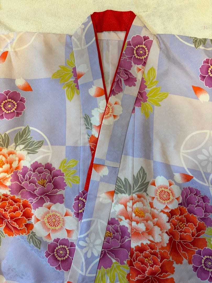 七五三★7才女の子用着物セット★115-125cm★髪飾り付き