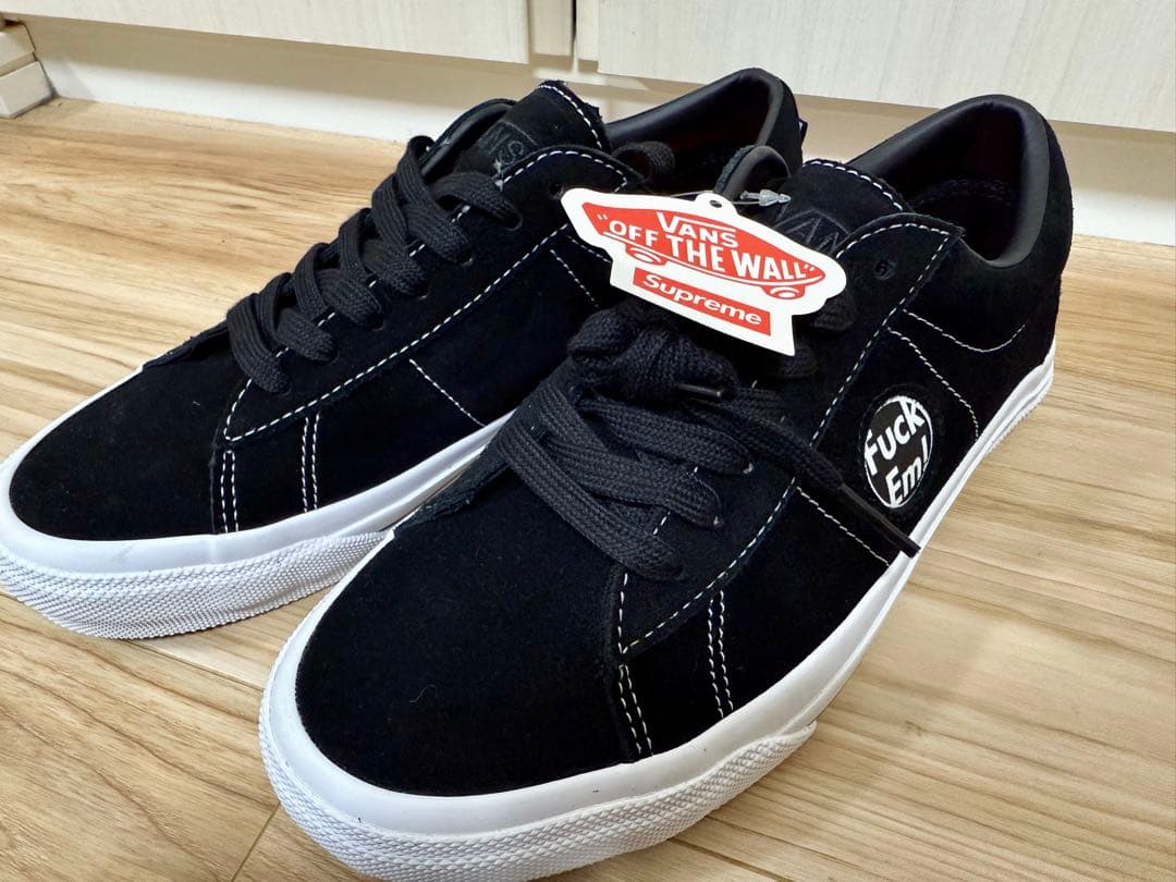 新品未使用VANS スニーカー ブラック Supremeコラボ