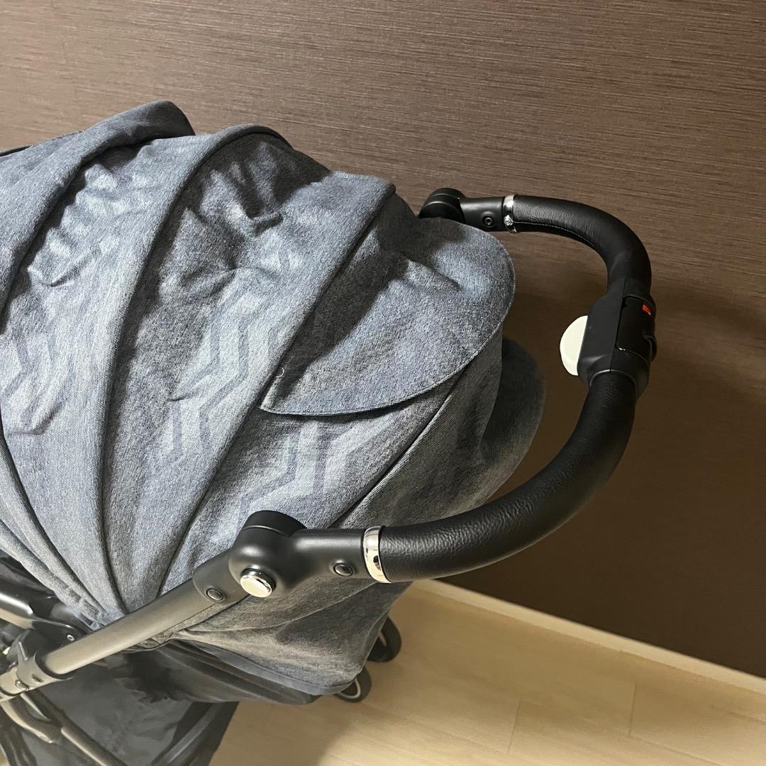 美品　Aprica ラクーナエアーコンパクト グレー レザーハンドル