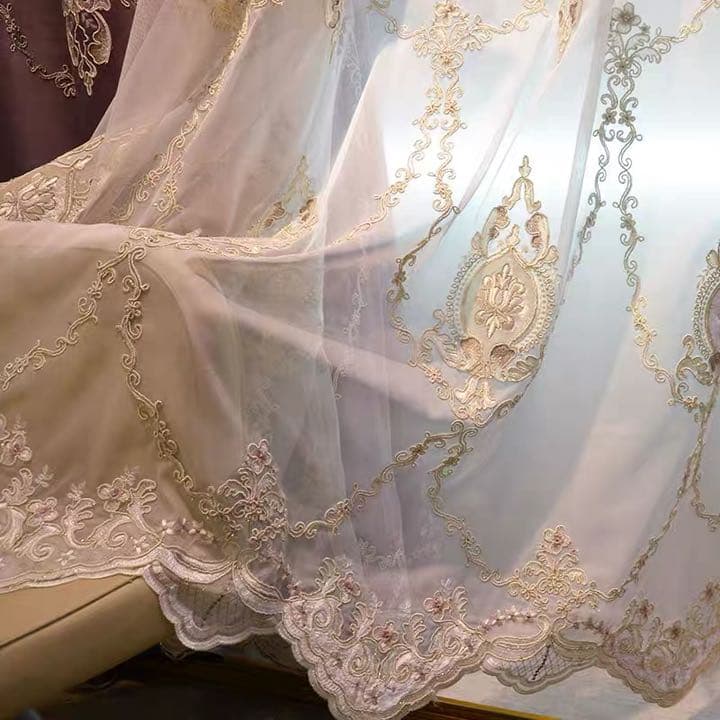 Leyカーテン ドレープカーテン 遮光カーテン カーテン おしゃれ 刺繍 柄