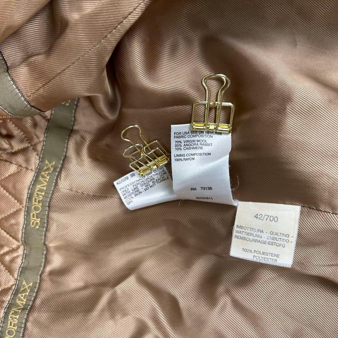 SPORTMAXマックスマーラ カシミヤアンゴラ マキシダブルチェスターコート