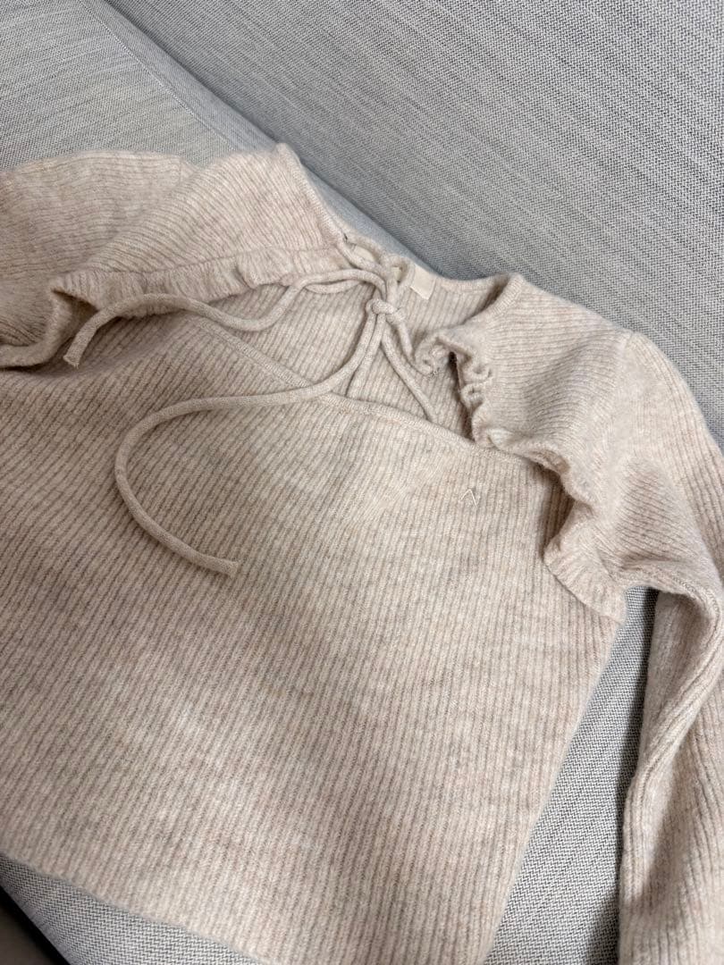 トップス andmary Anita ribbon knit tops