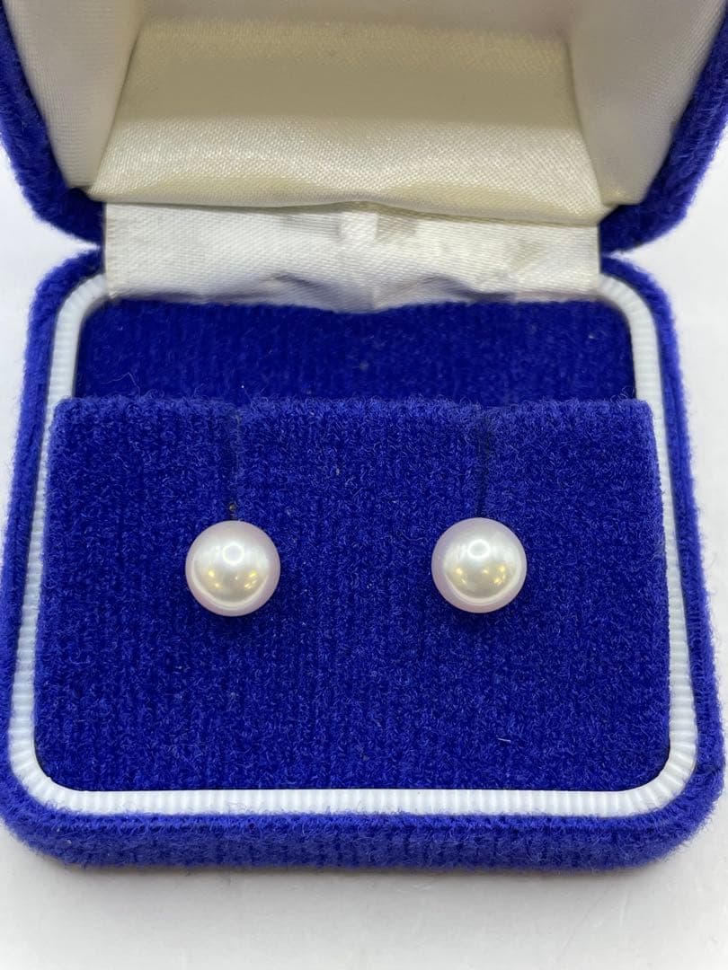 k18 本真珠ピアス　パール　7.5〜8mm 両耳ペア