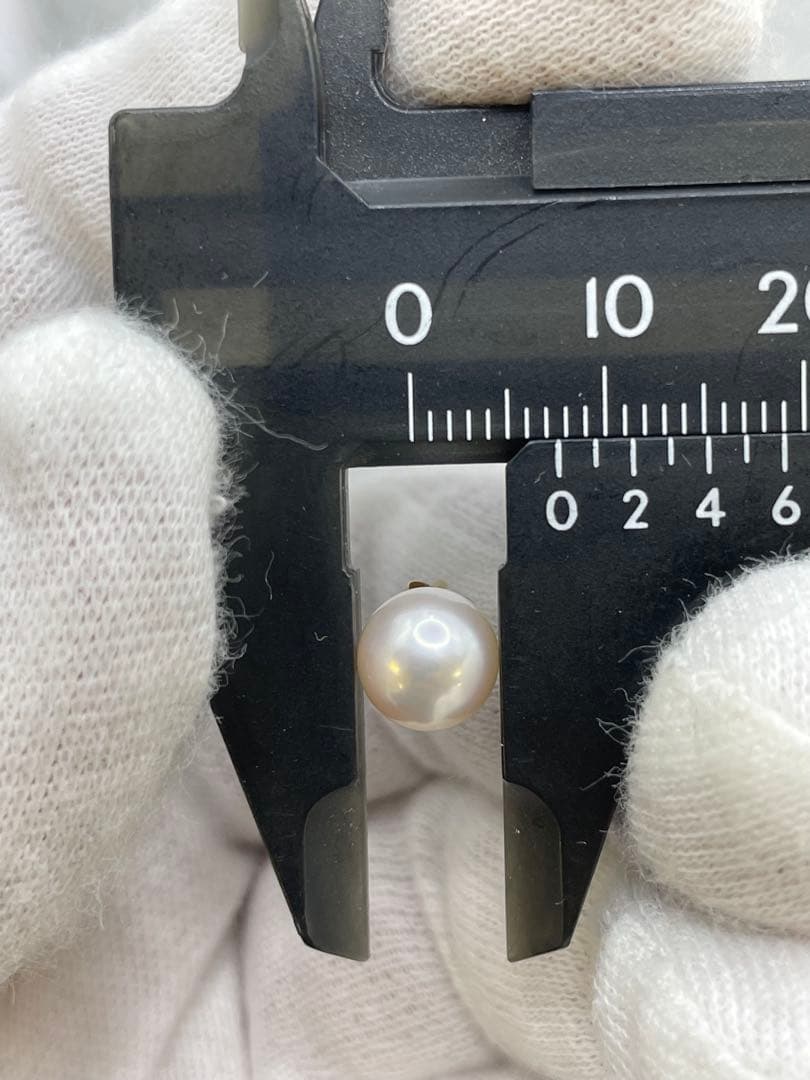 k18 本真珠ピアス　パール　7.5〜8mm 両耳ペア
