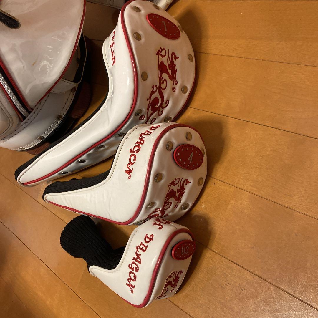 ダンスウィズドラゴンゴルフバッグ　ヘッドカバーセット