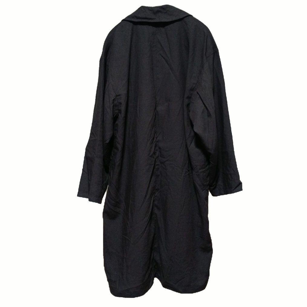 美品。ユニクロU　オーバーサイズステンカラーコート　ブラック　XS