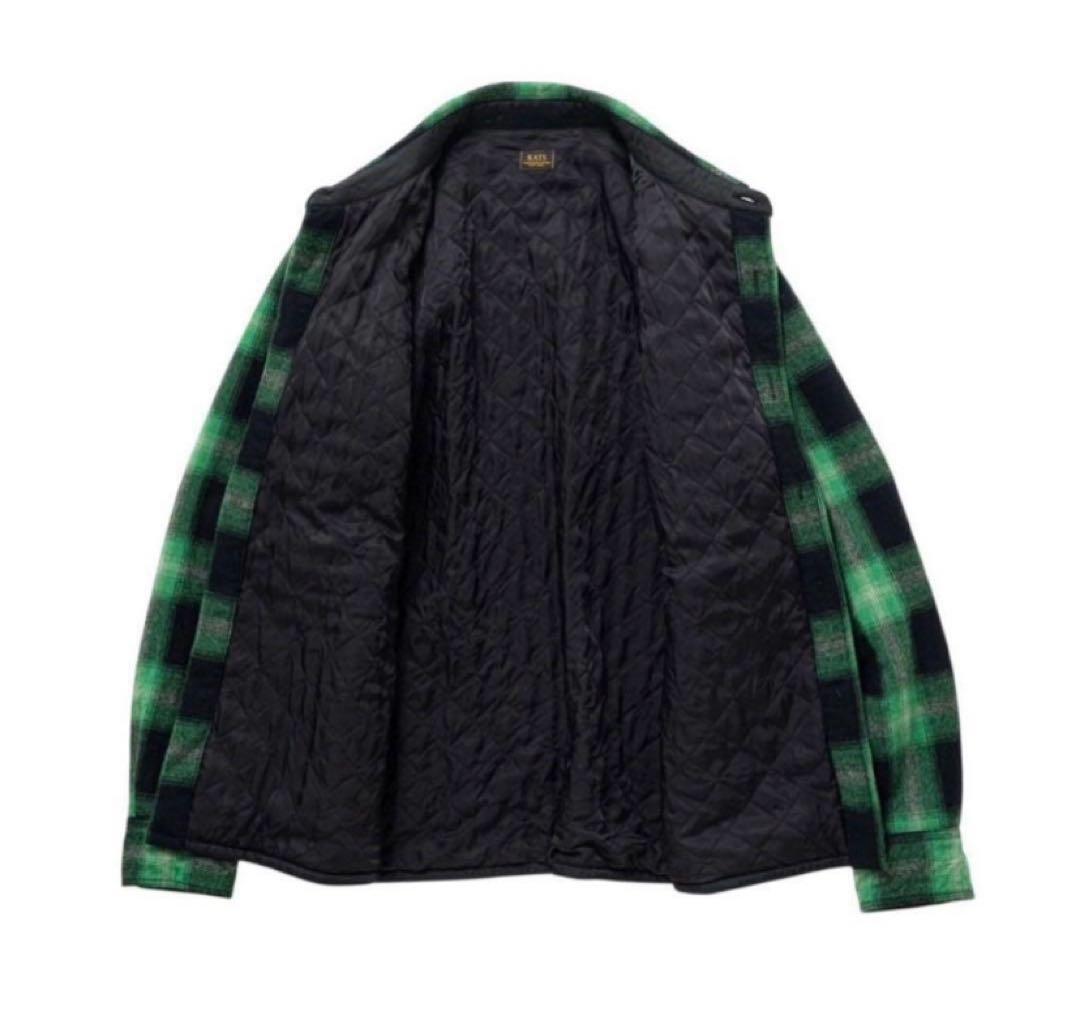 トップス RATS WOOL CHECK SHIRT JKT XL