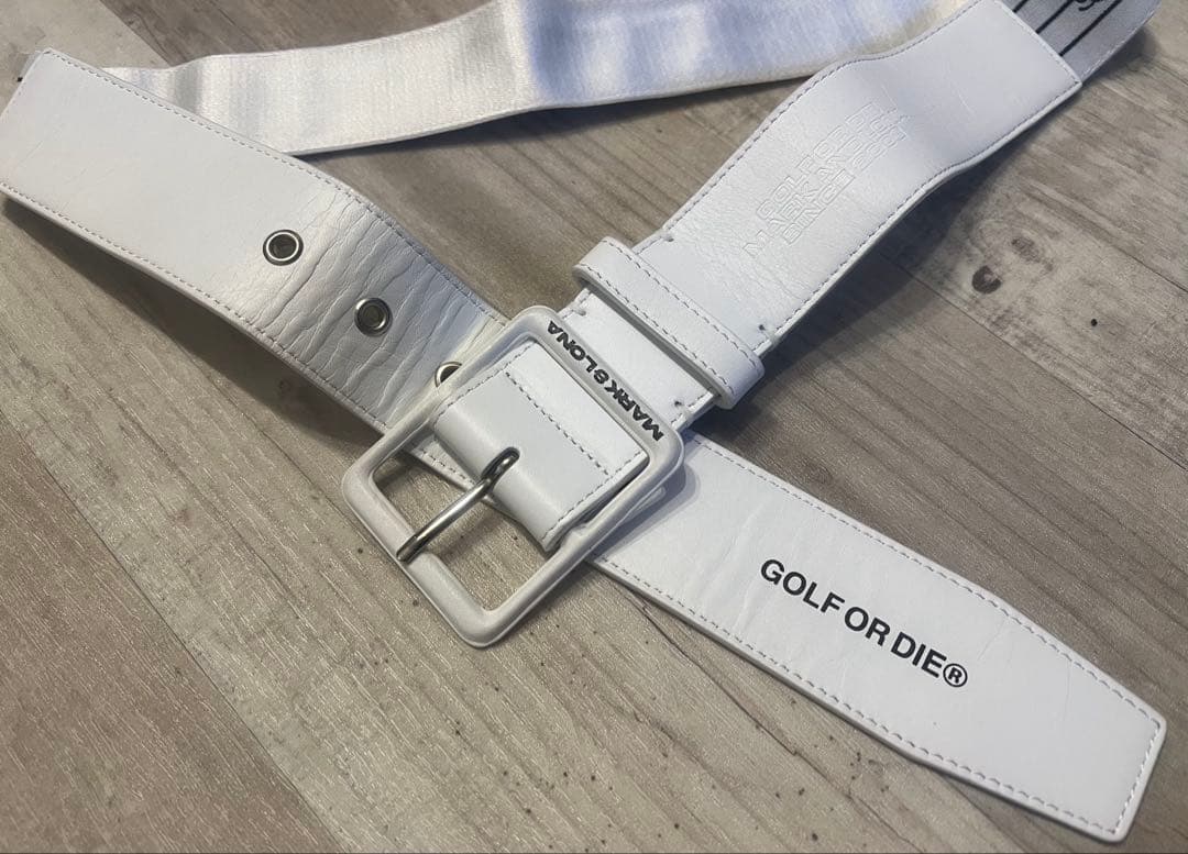 マークアンドロナ 白メンズベルト