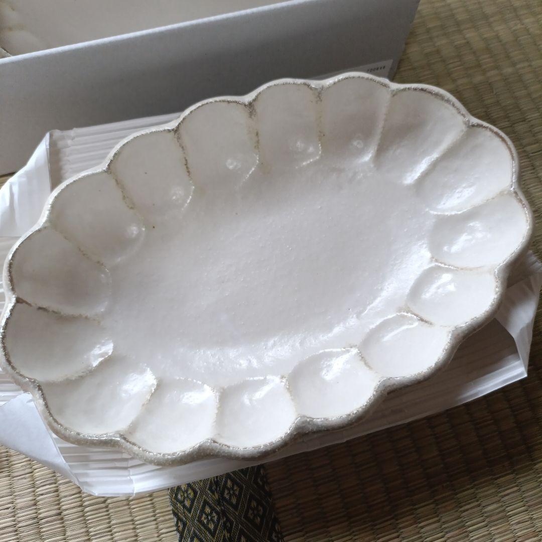 カネコ小兵製陶所　リンカ　ホワイト　オーバルボウル　皿　2枚セット　新品未使用