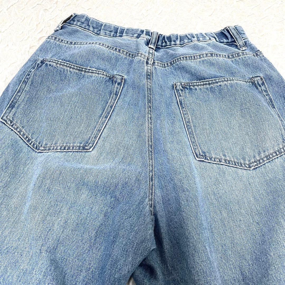 SOLAMONAT ソラモナ 5Pルーズストレートイージーデニムパンツ Mサイズ