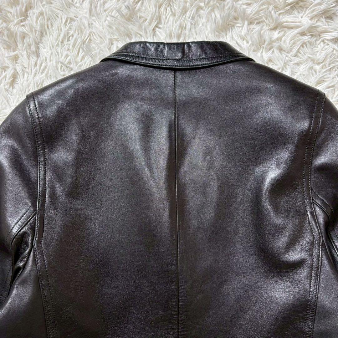 美品　アニエスベー　フランス製　ラムレザージャケット　テーラード