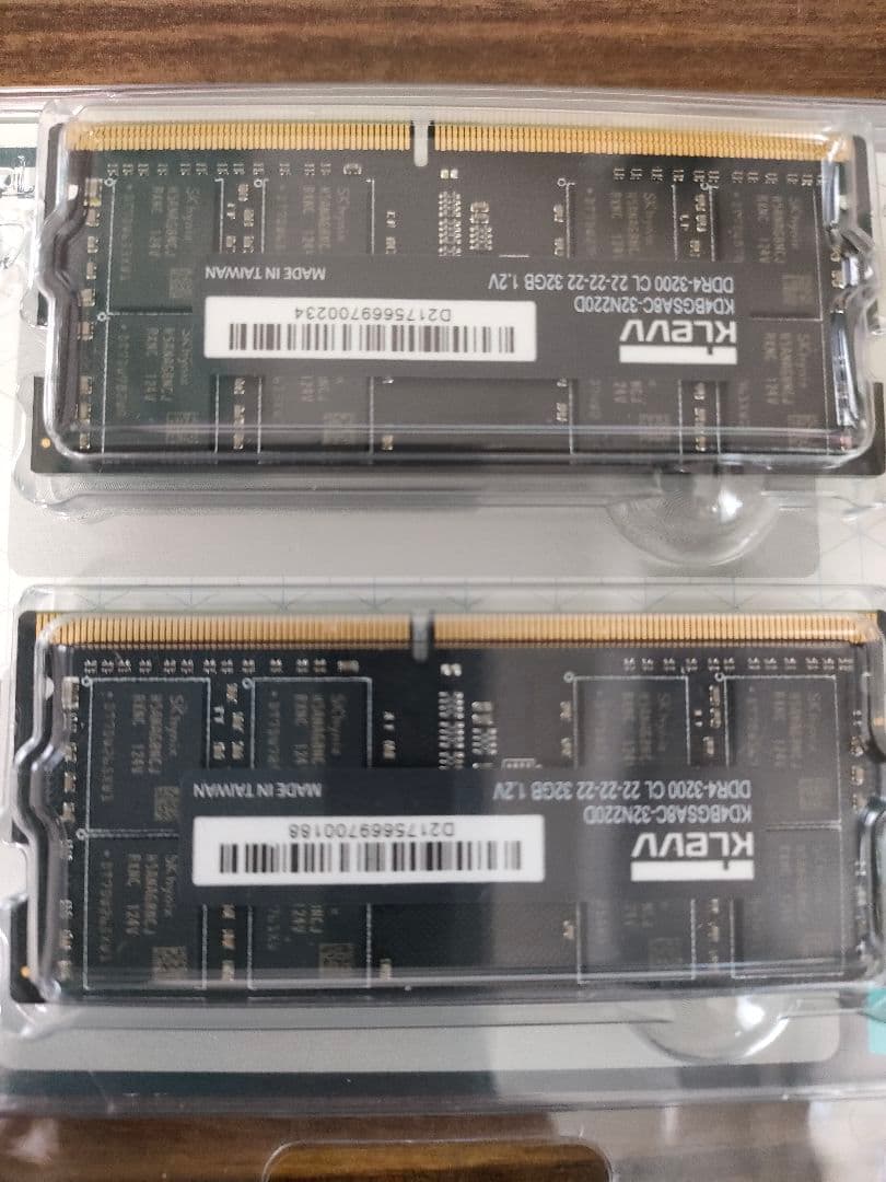 KLEVV DDR4-3200 SO-DIMM 64GB（32GB×2枚）