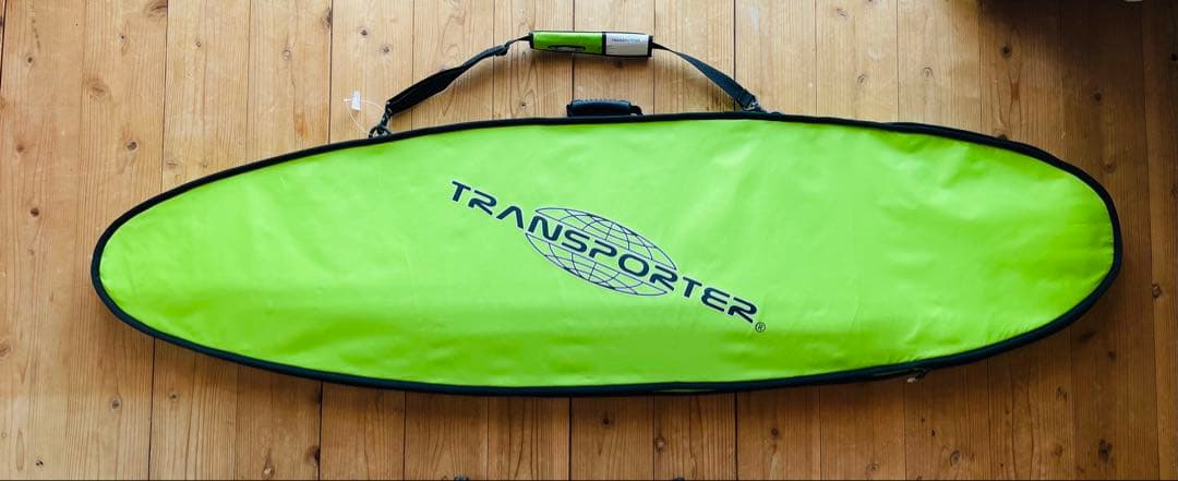 TRANSPORTER 6‘4オフセットサーフボードハードケース ネオングリーン