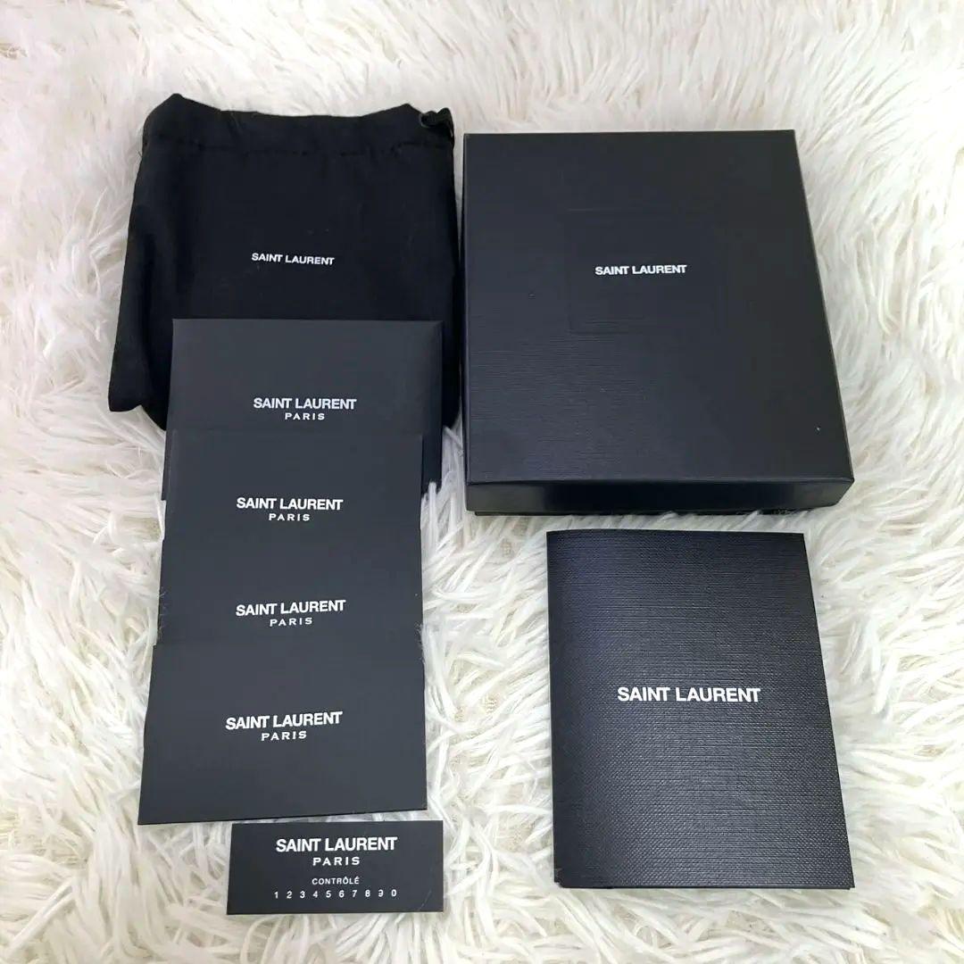 みんちあ様✨SAINT LAURENT マネークリップ　クロコ型押し　YSL 黒