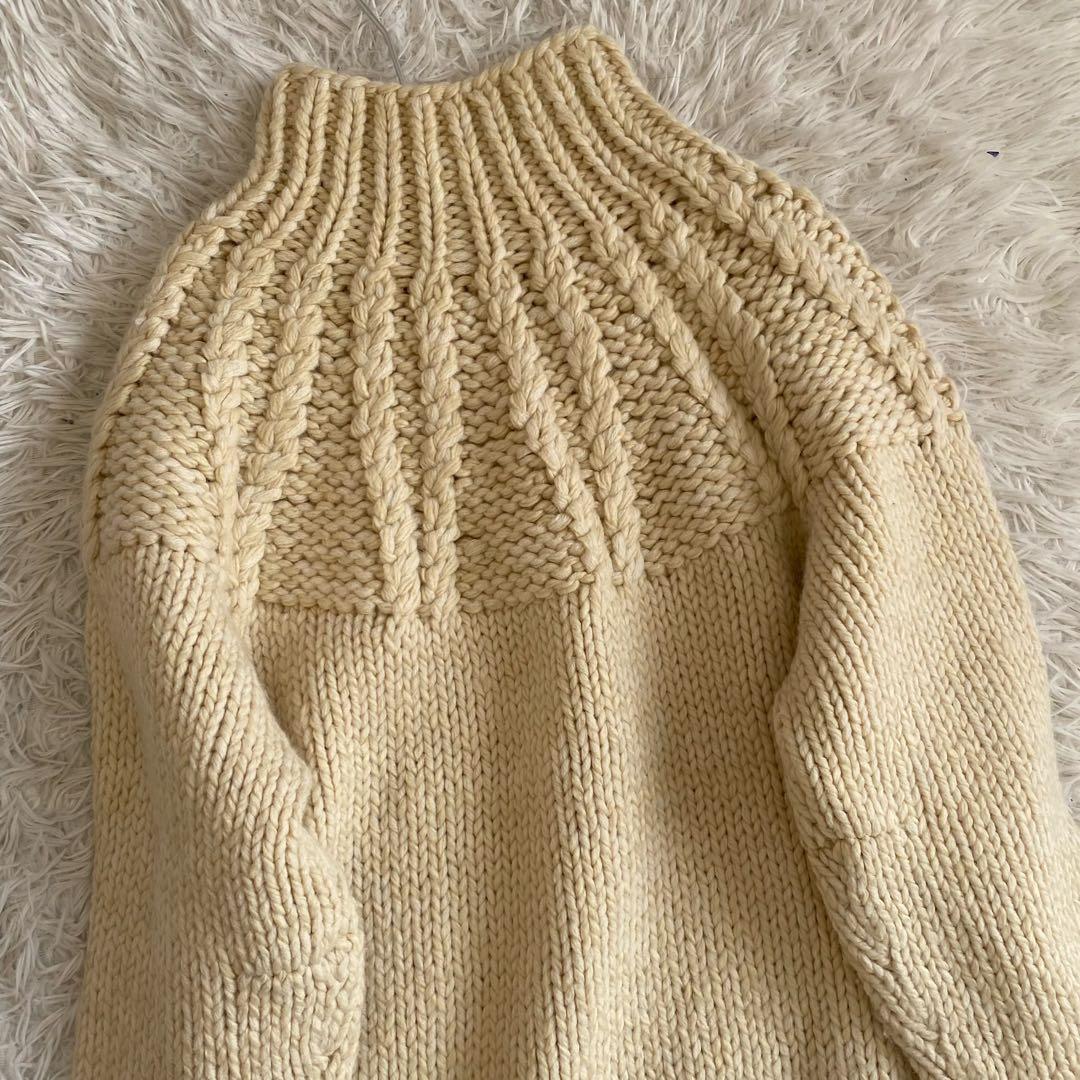 CLANE チャンキーケーブルハンドニットトップス 1 23AW 定価3.3万