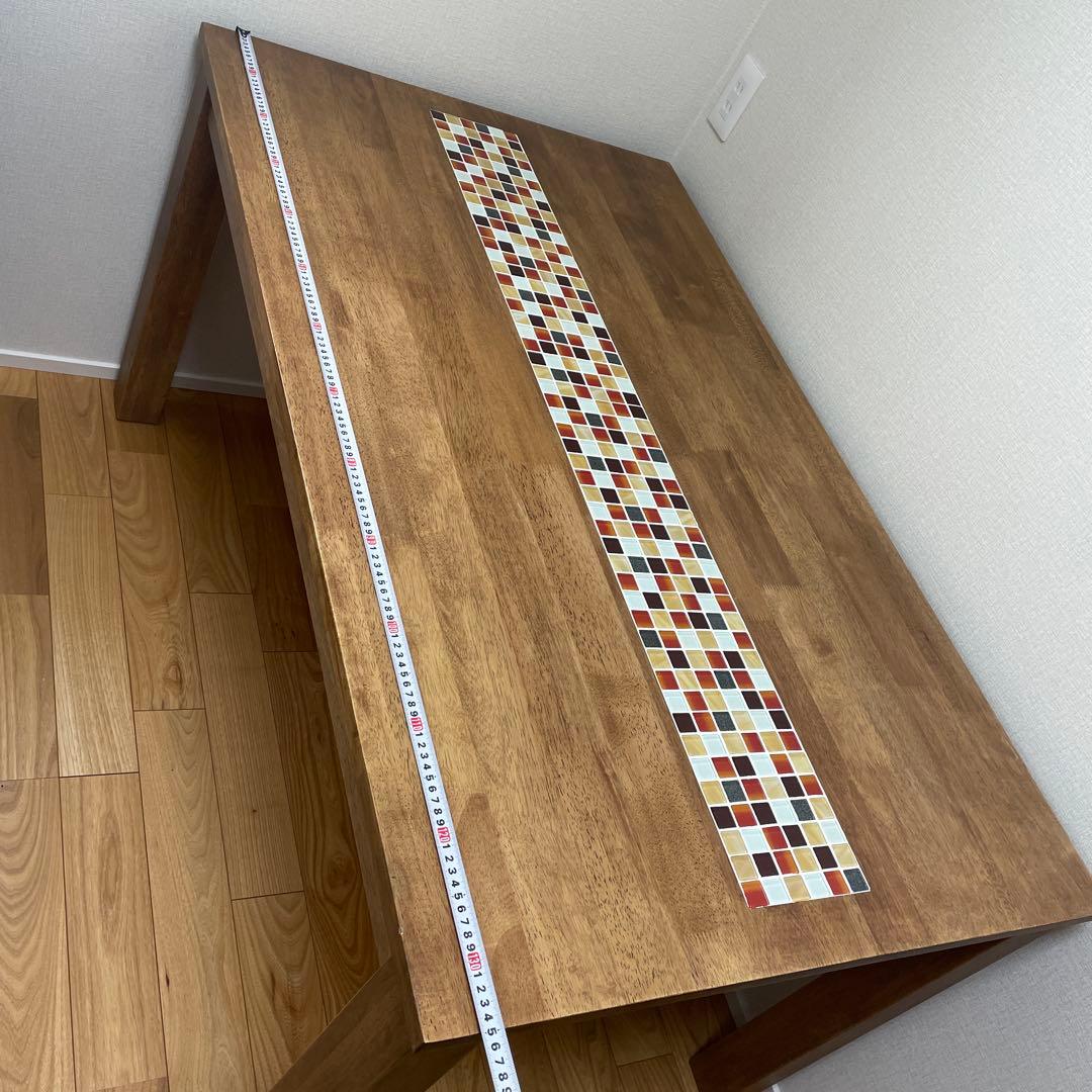 ダイニングテーブル　タイル　木製　テスタ　4人掛け